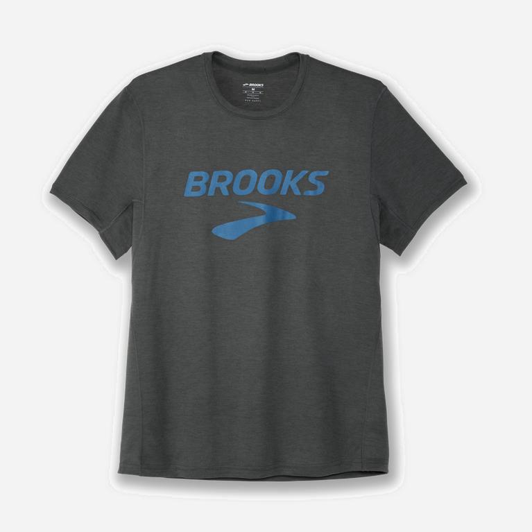 Brooks Distance Graphic Hombre Camisetas Manga Corta - Oscuro / Grises (0329HRUXT)